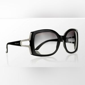 Bvlgari Black Sunglasses with Crystal Detail